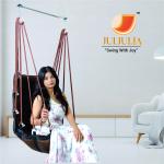 Elegant Coffee Single Seater Jhula – Stylish Indoor & Balcony Hanging Swing Chair