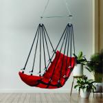 Hammock Swing Hanging Chair uyyala jula for Adult Kids Indoor Outdoor Balcony Sturdy Cotton Weave Max 200 kgs - Plain Red - DN-15