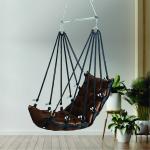 Hammock Swing Hanging Chair uyyala jula for Adult Kids Indoor Outdoor Balcony Sturdy Cotton Weave Max 200 kgs - Plain Coffee - DN-12