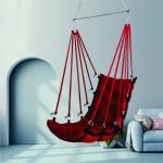 Hammock Swing Hanging Chair uyyala jula for Adult Kids Indoor Outdoor Balcony Sturdy Cotton Weave Max 200 kgs - HVY Red - DN-8