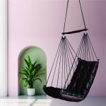 Hammock Swing Hanging Chair uyyala jula for Adult Kids Indoor Outdoor Balcony Sturdy Cotton Weave Max 200 kgs - Low Coffee - DN-16