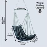 Soft Cotton Hanging Swing for Adults/Jhula for Adults, Swing for Indoor, Outdoor/Swing for Home/Hanging Jhula Chair (10DARKGREY)