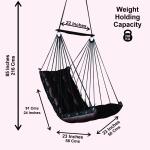 Hammock Swing Hanging Chair uyyala jula for Adult Kids Indoor Outdoor Balcony Sturdy Cotton Weave Max 200 kgs - Low Coffee - DN-16