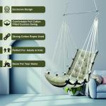 Elegant Cream Single Seater Jhula | Indoor Hanging Swing Chair