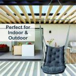 Dark Grey Hanging Jhula | Strong Swing Chair for Home & Outdoor