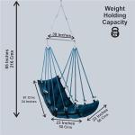 Hammock Swing Hanging Chair uyyala jula for Adult Kids Indoor Outdoor Balcony Sturdy Cotton Weave Max 200 kgs - HVY Blue- DN-1