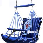 Hammock Baby Swing Hanging Chair uyyala jula for Adult Kids Indoor Outdoor Balcony Sturdy Cotton Indoor/Outdoor Jula for Balcony - Blue