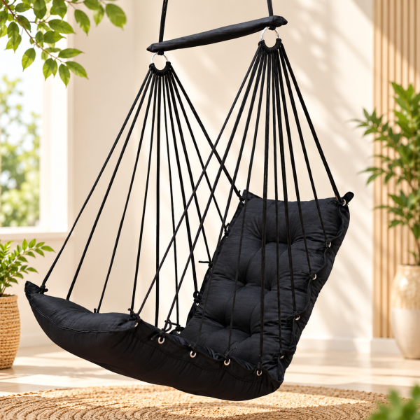 Black Hanging Swing Chair for Home