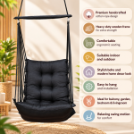 Black Hanging Swing Chair for Home