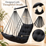 Black Hanging Swing Chair for Home