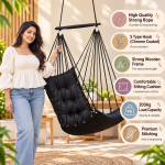 Black Hanging Swing Chair for Home