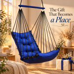 Blue Hanging Swing Chair for Home