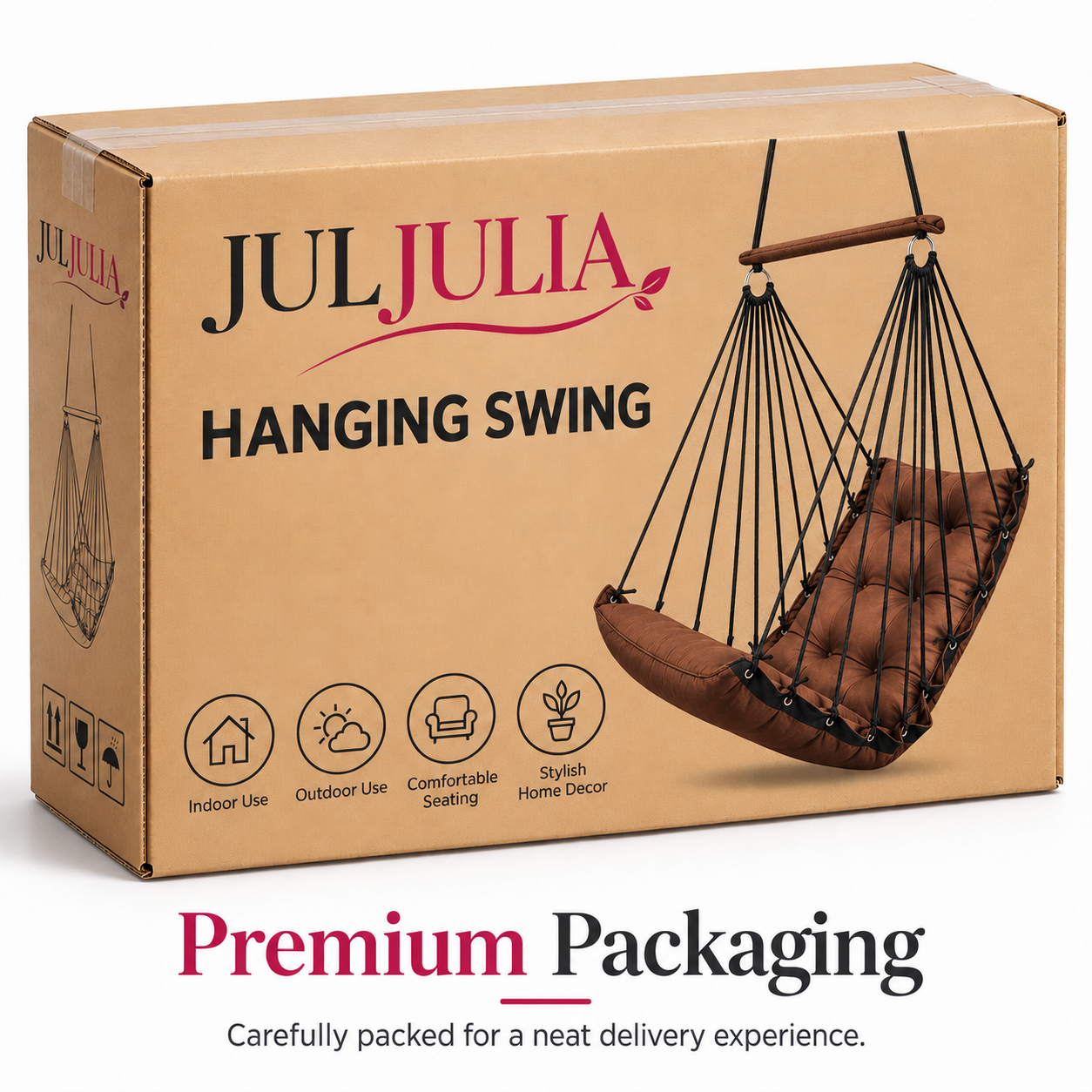 Brown Hanging Swing Chair for Home
