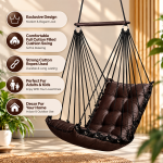 Dark Brown Hanging Swing Chair for Home
