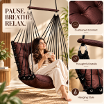 Dark Brown Hanging Swing Chair for Home