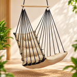 Beige Hanging Swing Chair for Home
