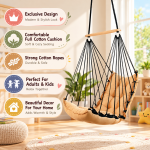 Light Beige Hanging Swing Chair for Home
