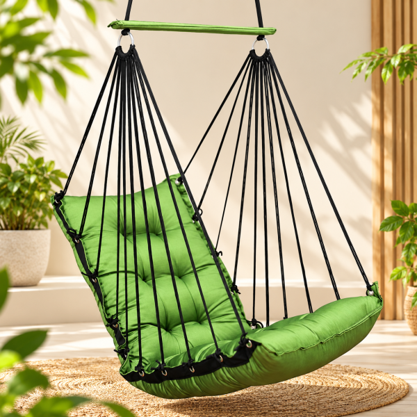 Green Hanging Swing Chair for Home