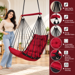 Red Hanging Swing Chair for Home