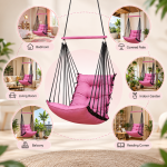 Pink Hanging Swing Chair for Home