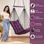 Purple Hanging Swing Chair for Home