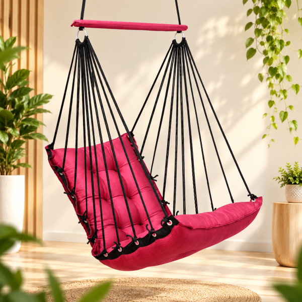 Red Hanging Swing Chair for Home