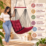 Red Hanging Swing Chair for Home