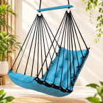 Turquoise Blue Hanging Swing Chair for Home