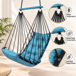Turquoise Blue Hanging Swing Chair for Home