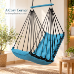Turquoise Blue Hanging Swing Chair for Home