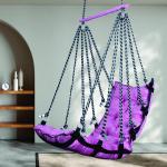 Handcrafted Cotton Rope Hanging Swing Chair Jula with Cushion