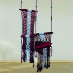 Rajwadi Handcrafted Macrame Hanging Swing Chair Jula with Cushion