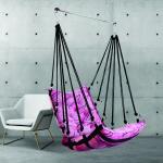 Luxury Velvet Hanging Swing Chair (Pink Jula) with Cushion
