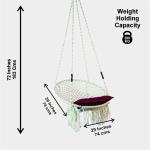 Handwoven Cotton Rope Round Hammock Chair