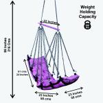 Handcrafted Cotton Rope Hanging Swing Chair Jula with Cushion