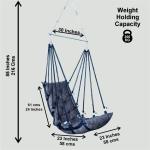 Premium Cotton Rope Hanging Swing Chair Grey Jula with Cushion