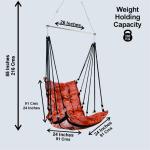 Luxury Orange Velvet Hanging Swing Chair Jula with Cushion