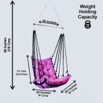 Luxury Velvet Hanging Swing Chair (Pink Jula) with Cushion
