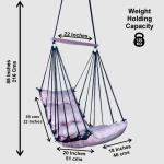 Cotton Rope Hanging Swing Chair with Soft Pink Cushion
