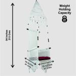 Macrame Hanging Swing White Jumar Shape Chair with Cushion Juljulia