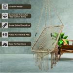 Handcrafted Macrame Hanging Swing Chair with Cushion