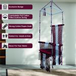 Rajwadi Handcrafted Macrame Hanging Swing Chair Jula with Cushion
