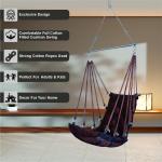 Premium Cotton Rope Hanging Swing Chair Brown Jula with Cushion