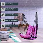 Luxury Velvet Hanging Swing Chair (Pink Jula) with Cushion