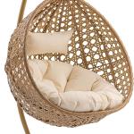 Boho Wicker Egg Swing Chair with Stand