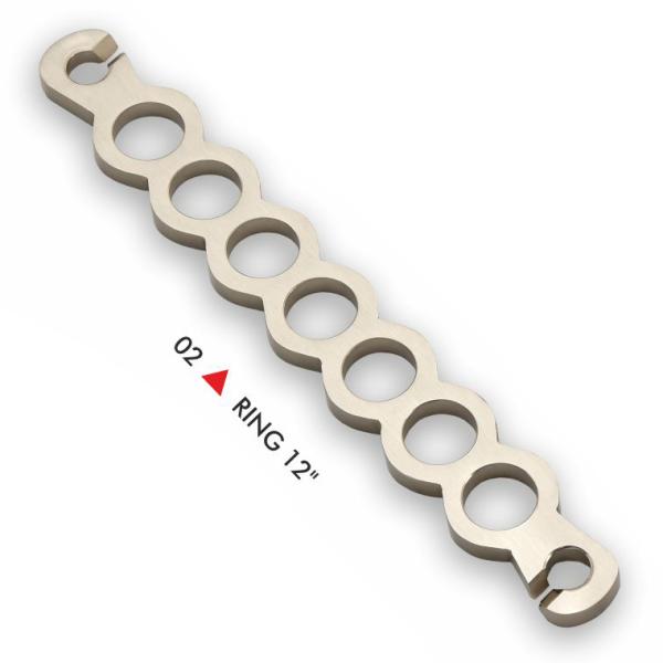 Heavy Duty Stainless Steel Multi-Ring Swing Connector Plate (12 Ring)