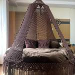 Chocolate Brown Boho Style Indoor Hammock Swing for Home, Bedroom & Living Room
