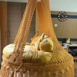 Yellow Boho Style Indoor Hammock Swing for Home, Bedroom & Living Room