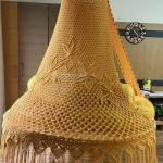 Yellow Boho Style Indoor Hammock Swing for Home, Bedroom & Living Room