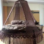 Chocolate Brown Boho Style Indoor Hammock Swing for Home, Bedroom & Living Room